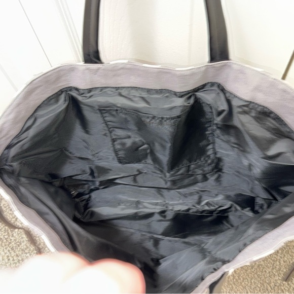 Victorias Secret Striped Canvas Tote Bag
Gray White Beach Travel - Picture 4 of 5